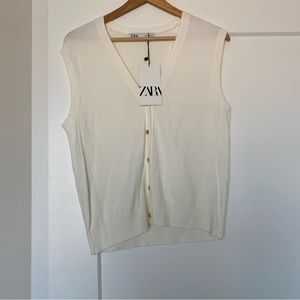 Zara knit sweater vest M